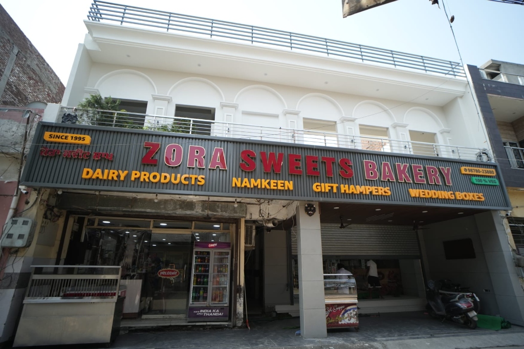 Zora Sweets Bakery shop building in New Amar Nagar